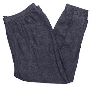 NWT Old Navy Pants Linen Blend Blue XL XLarge Straight Leg High Rise Elastic